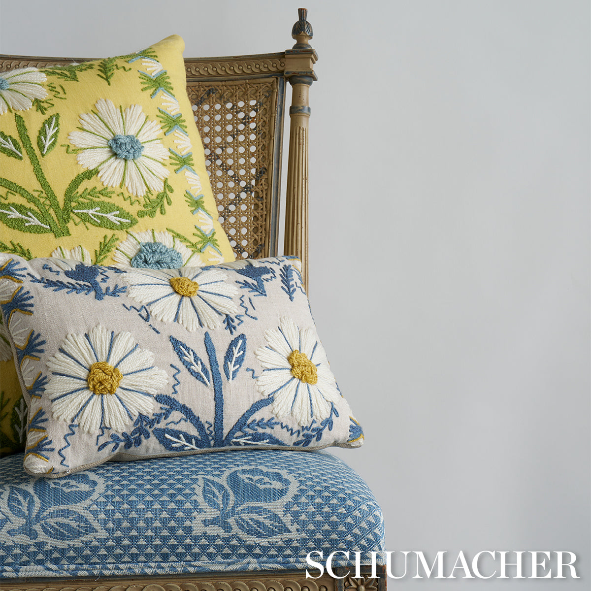 Marguerite Embroidery Pillow | Buttercup