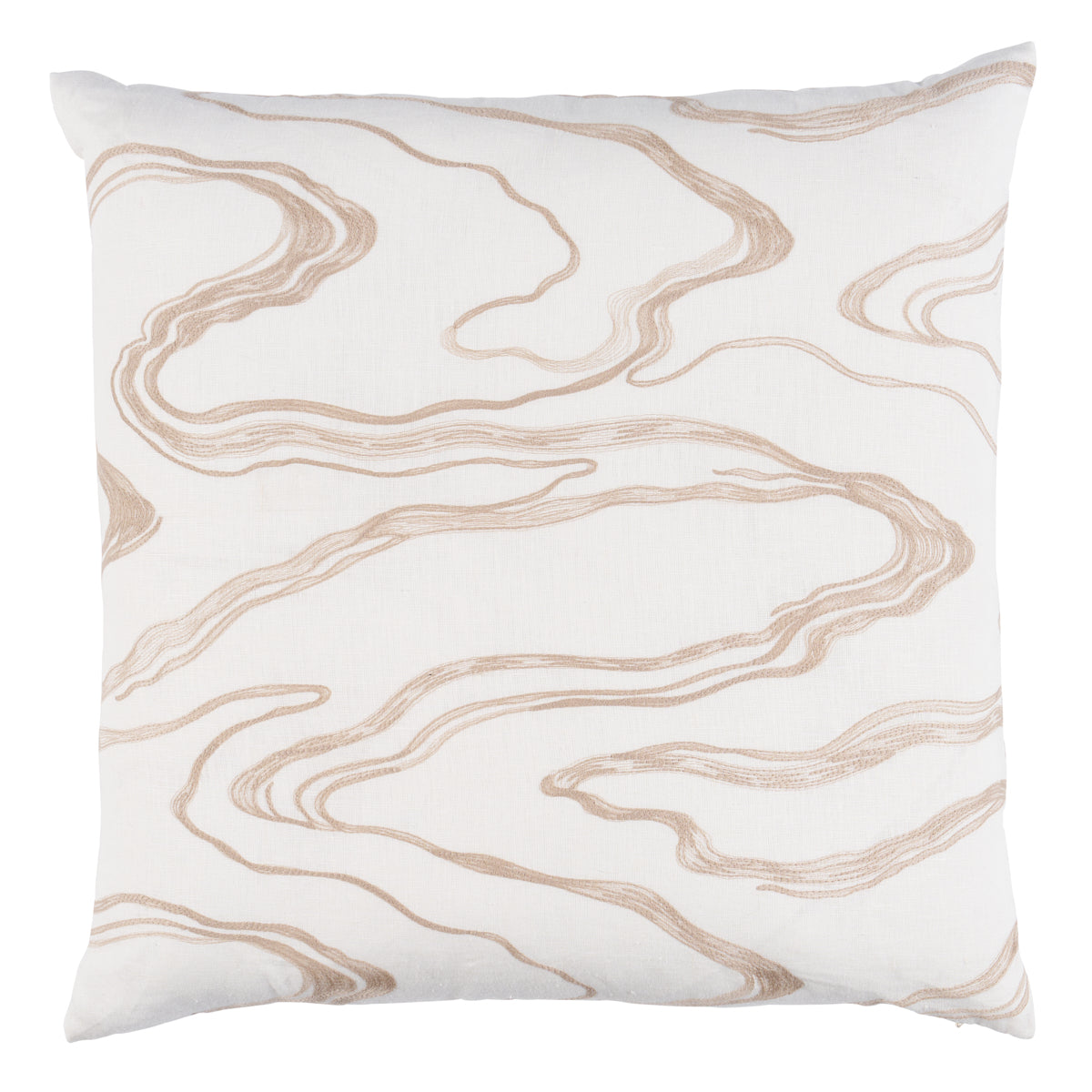 Desert Wind Embroidery Pillow | Sandstone