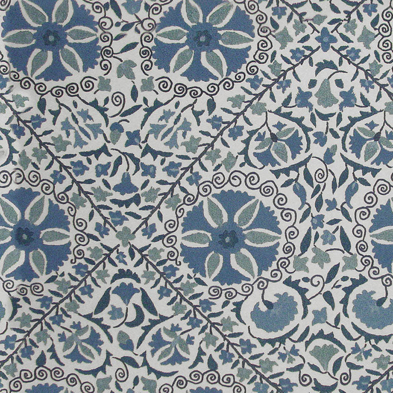 MADURA FLORAL STITCHERY | Indigo & Ivory