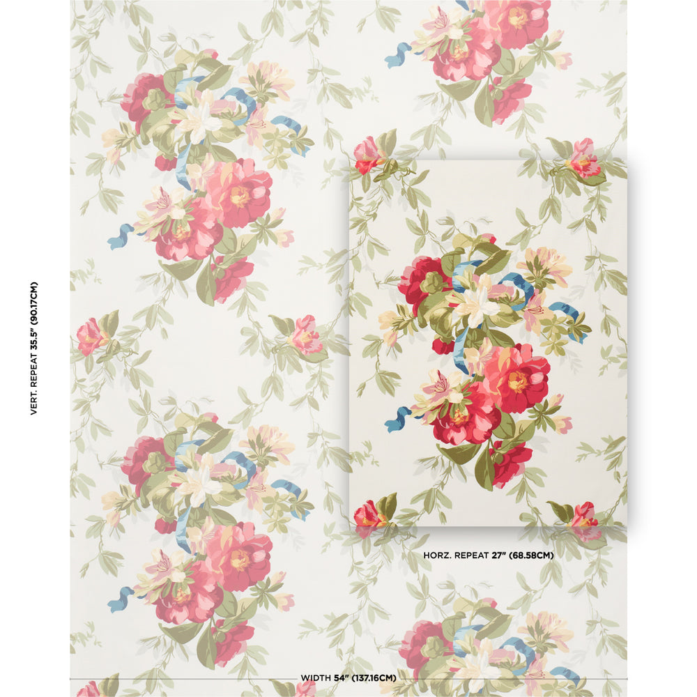 ELLESMERE RIBBON FLORAL | Aqua