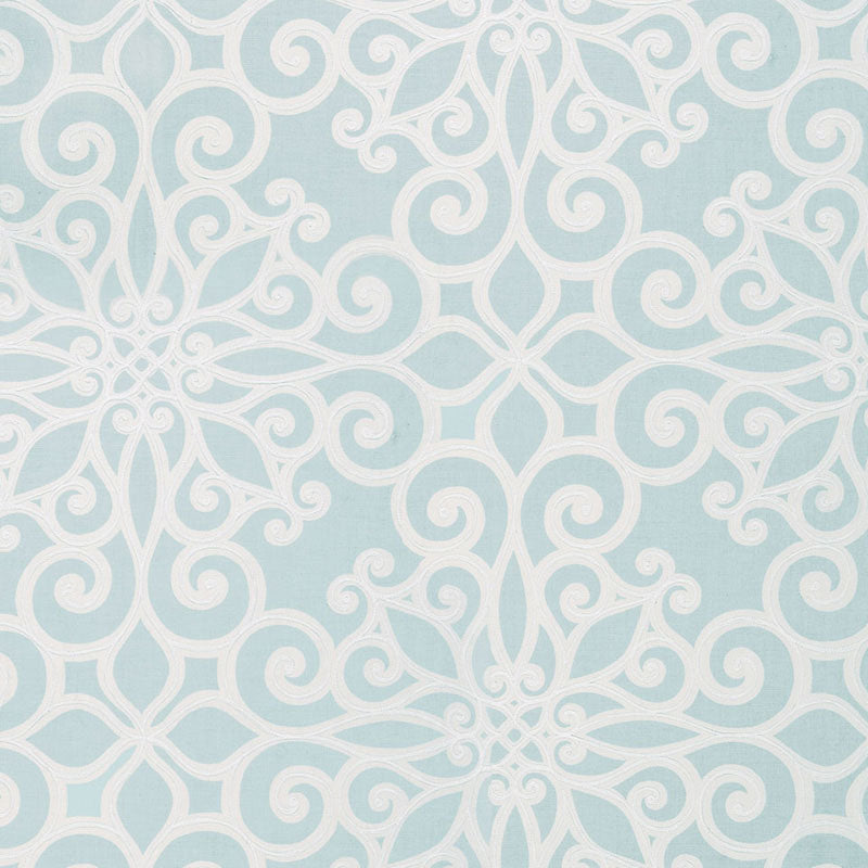 Rosegate Embroidered Print | Aquamarine