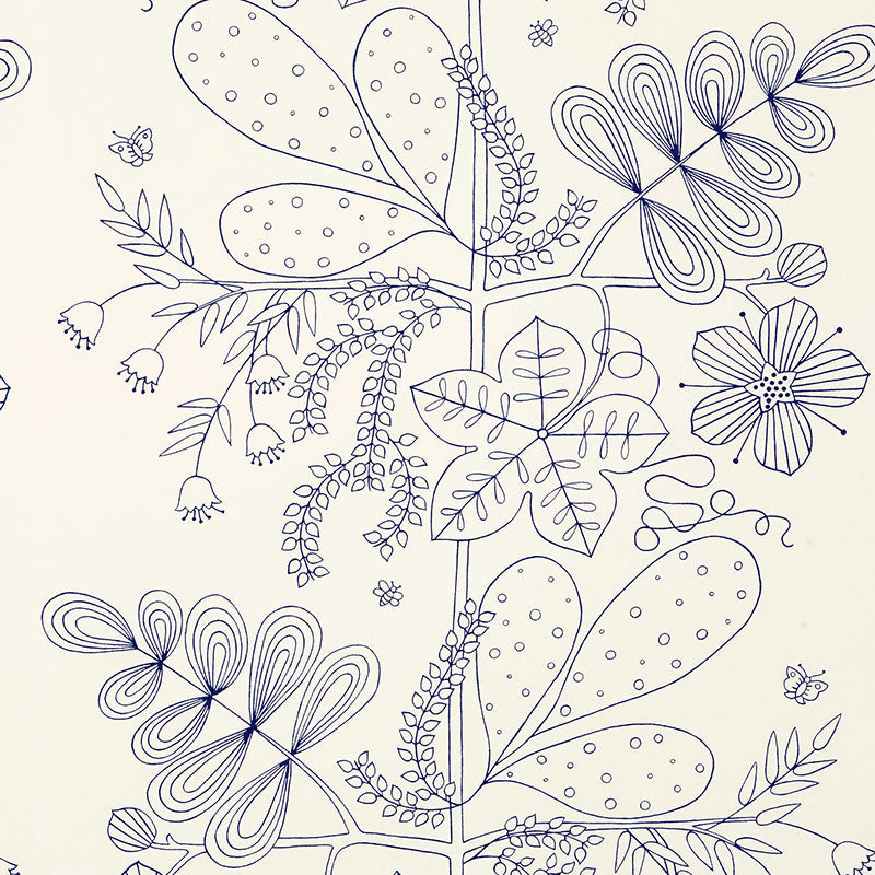 Blommen Print | Navy