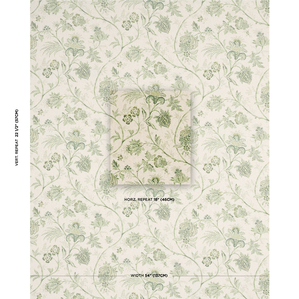 Chinoiserie Vine | Leaf Green