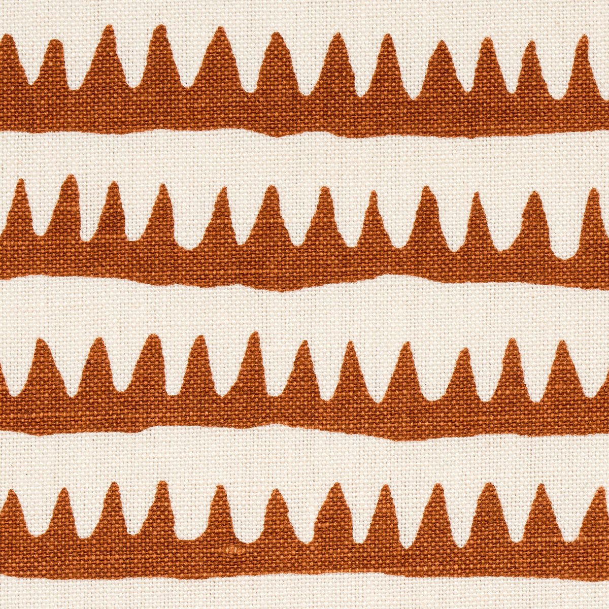 CORFU HAND PRINTED STRIPE | RUST