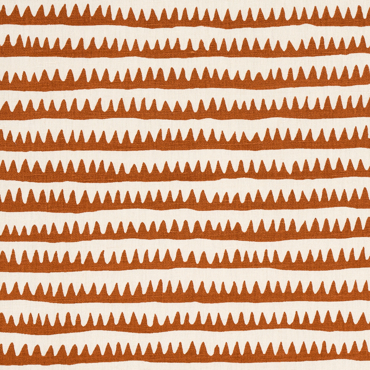 CORFU HAND PRINTED STRIPE | Rust