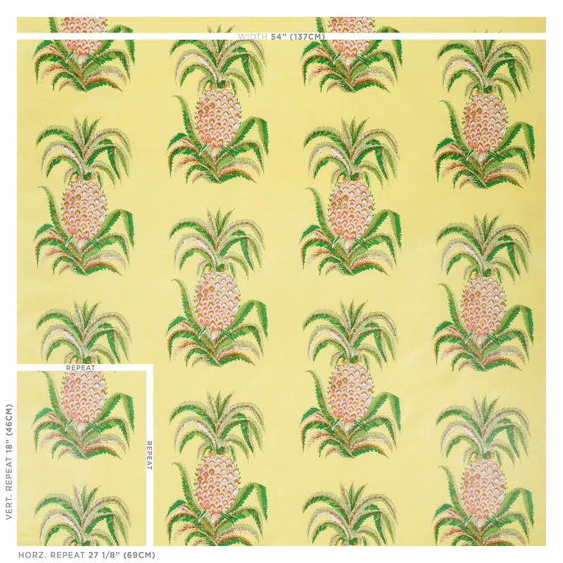 PINEAPPLES CHINTZ | Yellow