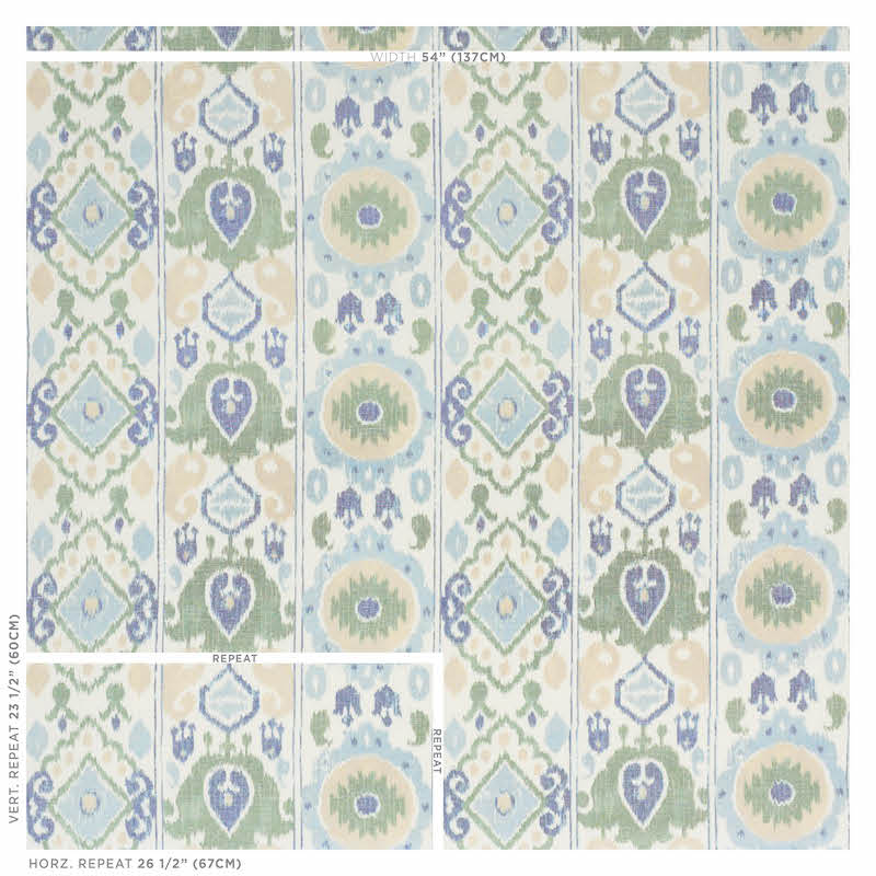 ELIZIA IKAT | Green & Blue