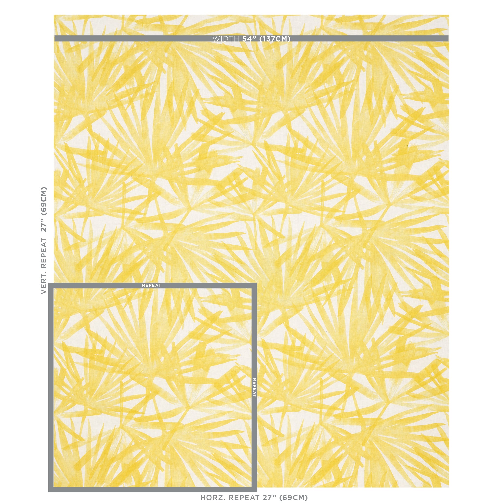 SUNLIT PALM LINEN | Yellow