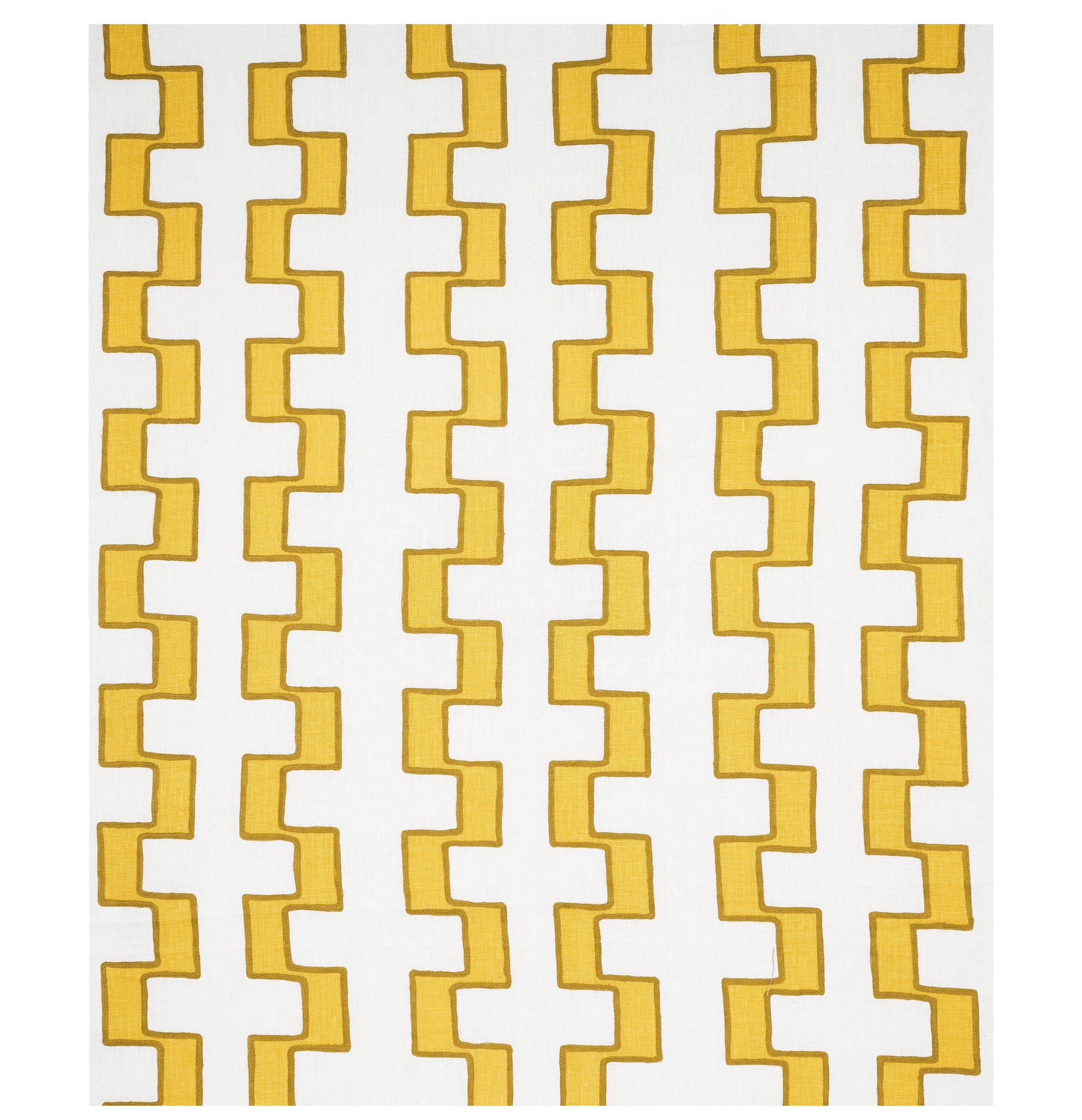 DIXON EMBROIDERED PRINT LINEN | Yellow