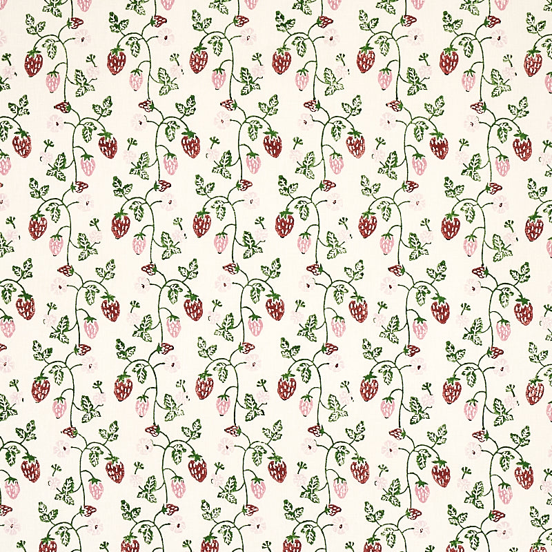 STRAWBERRY HAND BLOCK PRINT | Grass