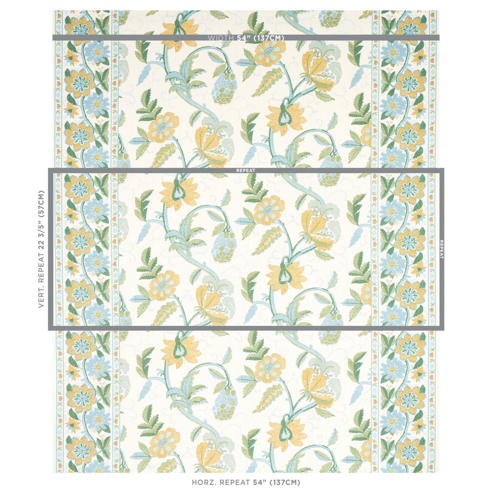 Indali Bordered Linen | Citron And Mineral