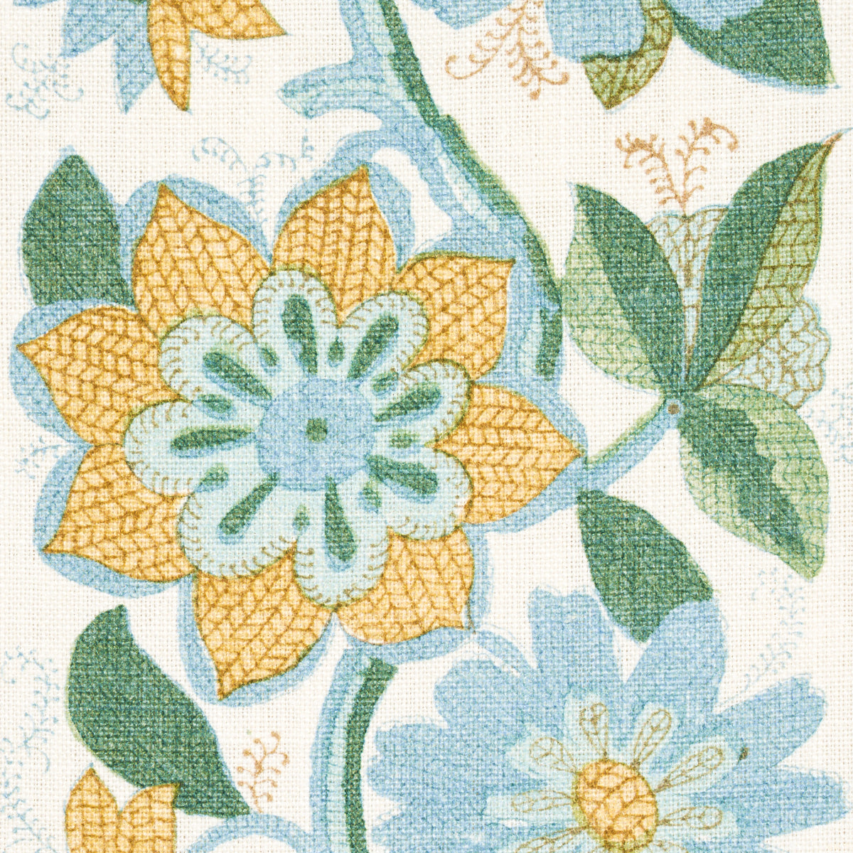 INDALI BORDERED LINEN | Citron And Mineral