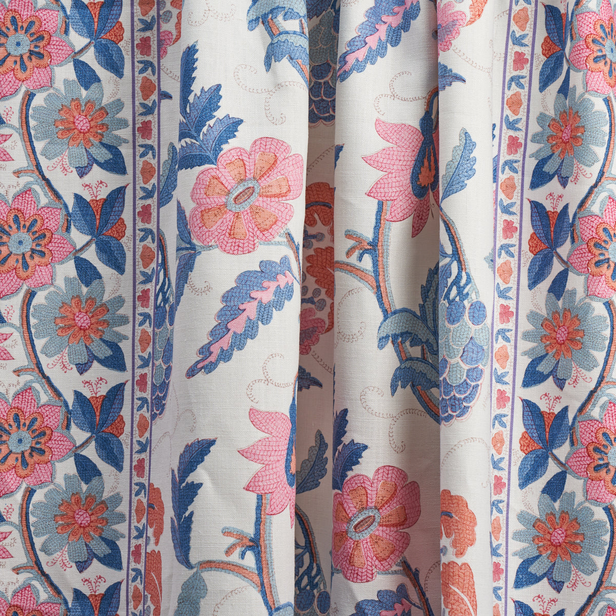 INDALI BORDERED LINEN | ROSE AND INDIGO