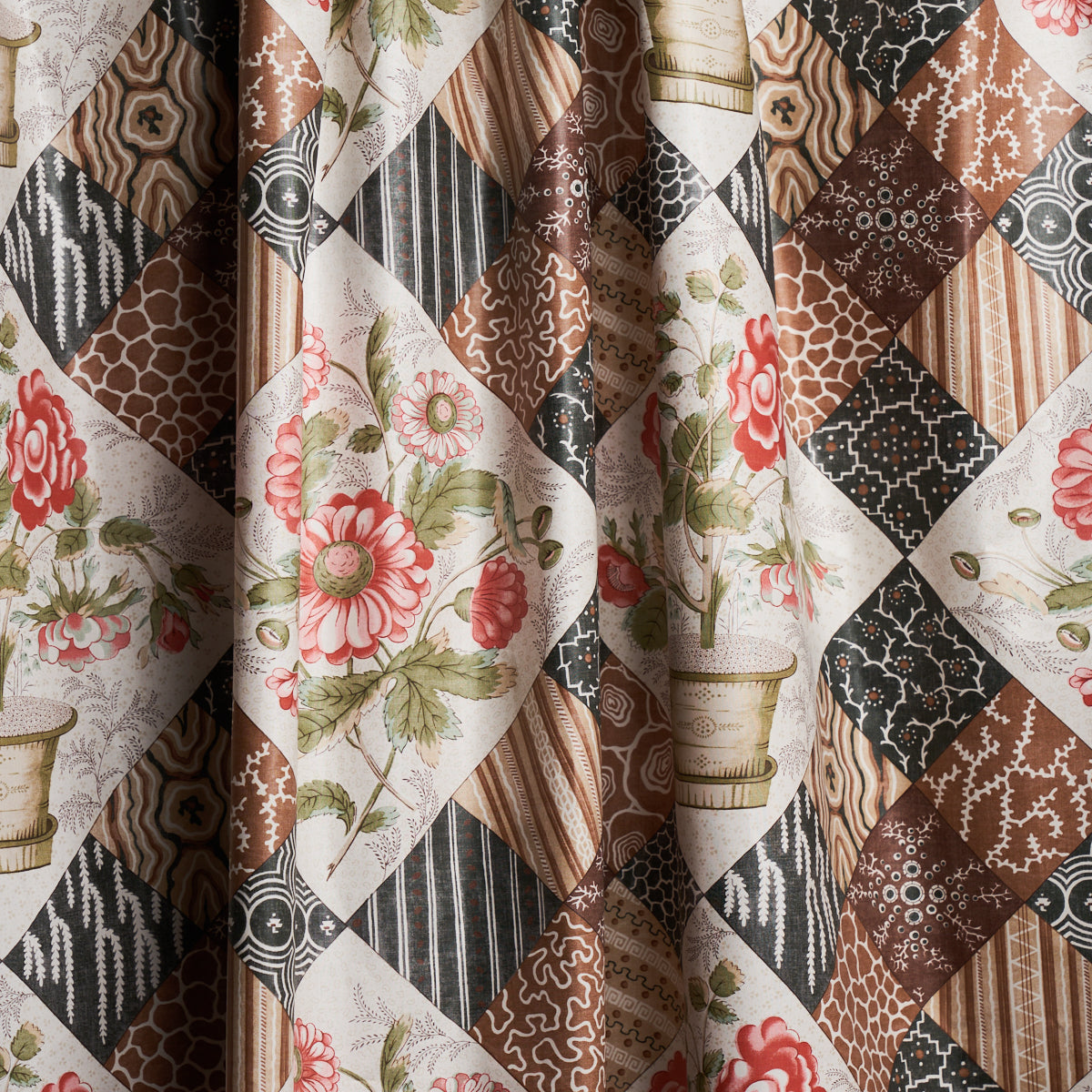 CALDWELL PATCHWORK CHINTZ | ROSE AND CHOCOLATE
