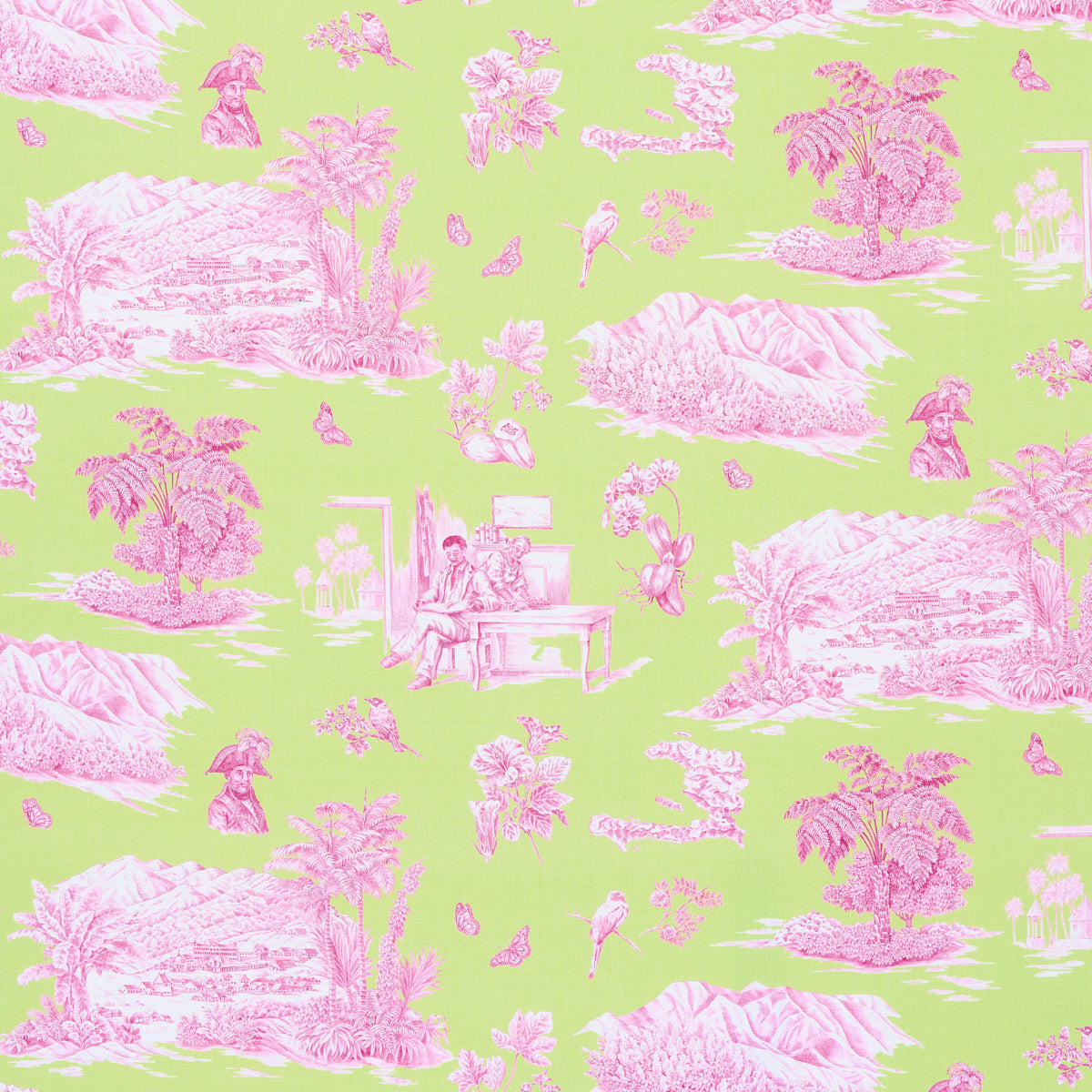 TOUSSAINT TOILE | PINK & GREEN