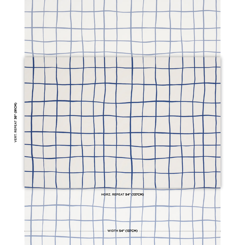 Painterly Windowpane | Navy