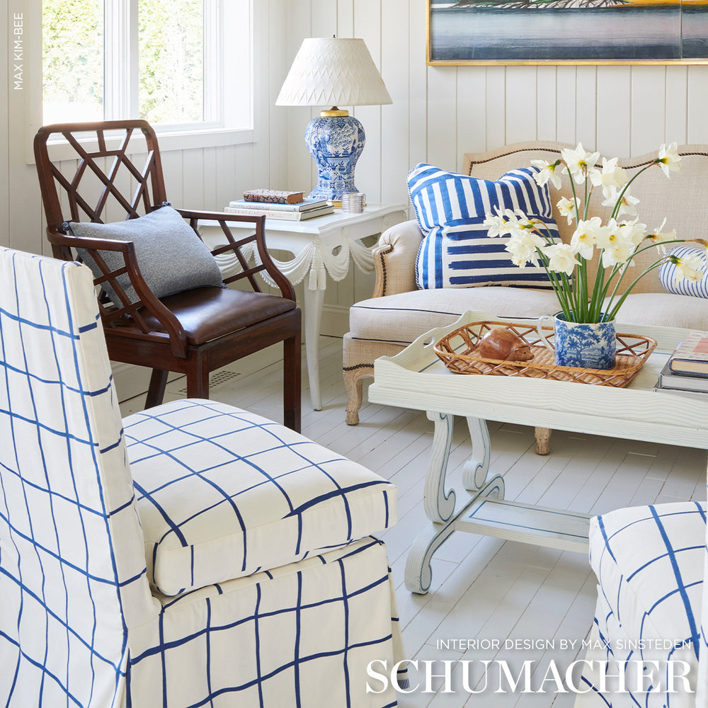 Painterly Windowpane | Navy