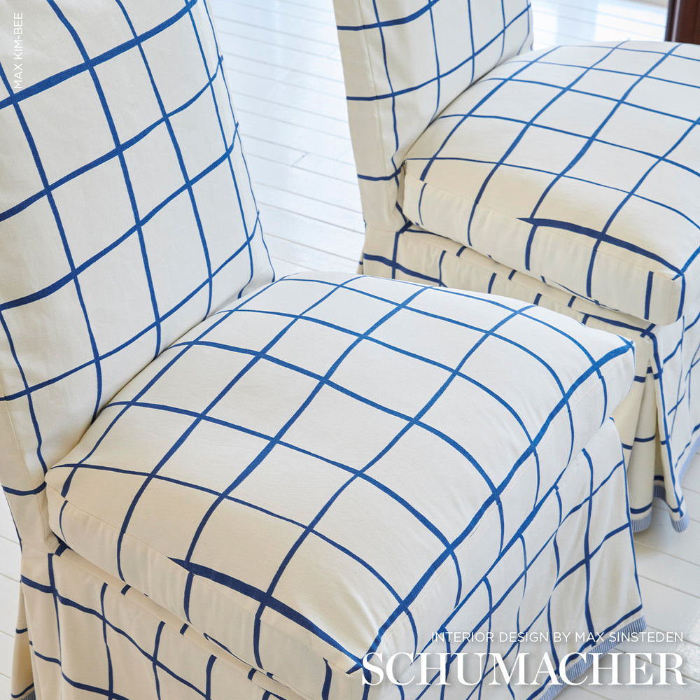 Painterly Windowpane | Navy