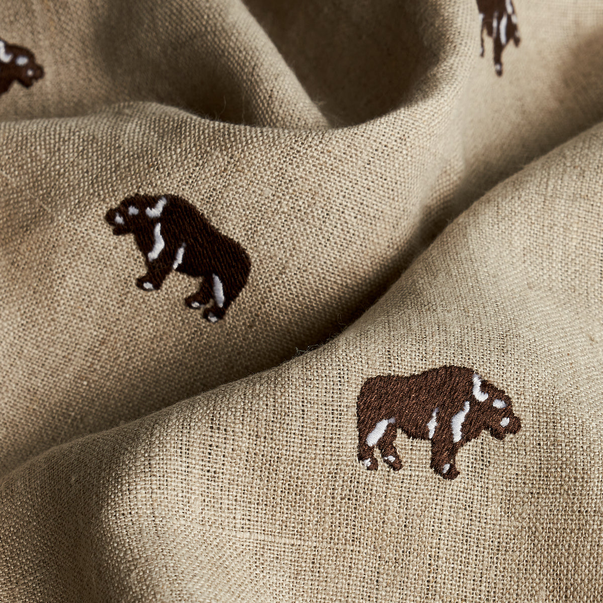 Buffalo Embroidered Linen | Natural