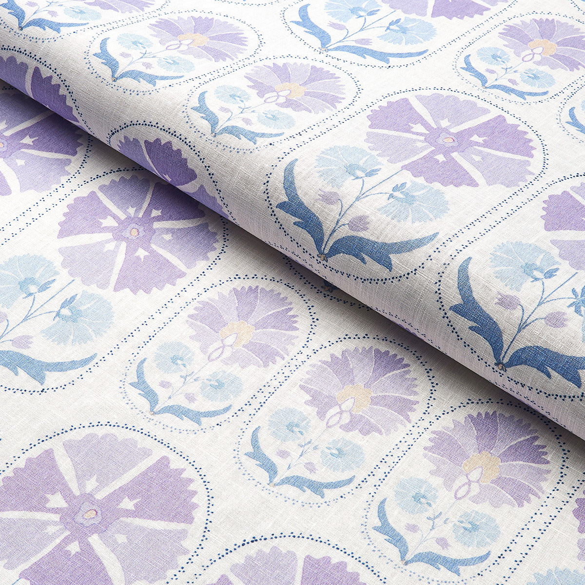 ANJUNA FLORAL LINEN PRINT | Lilac