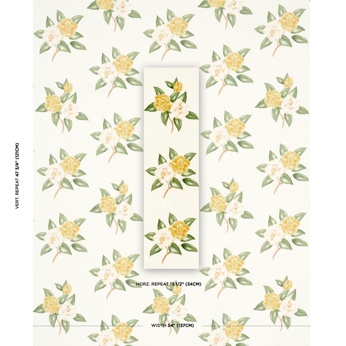 CASABLANCA FLORAL INDOOR/OUTDOOR | PALE YELLOW