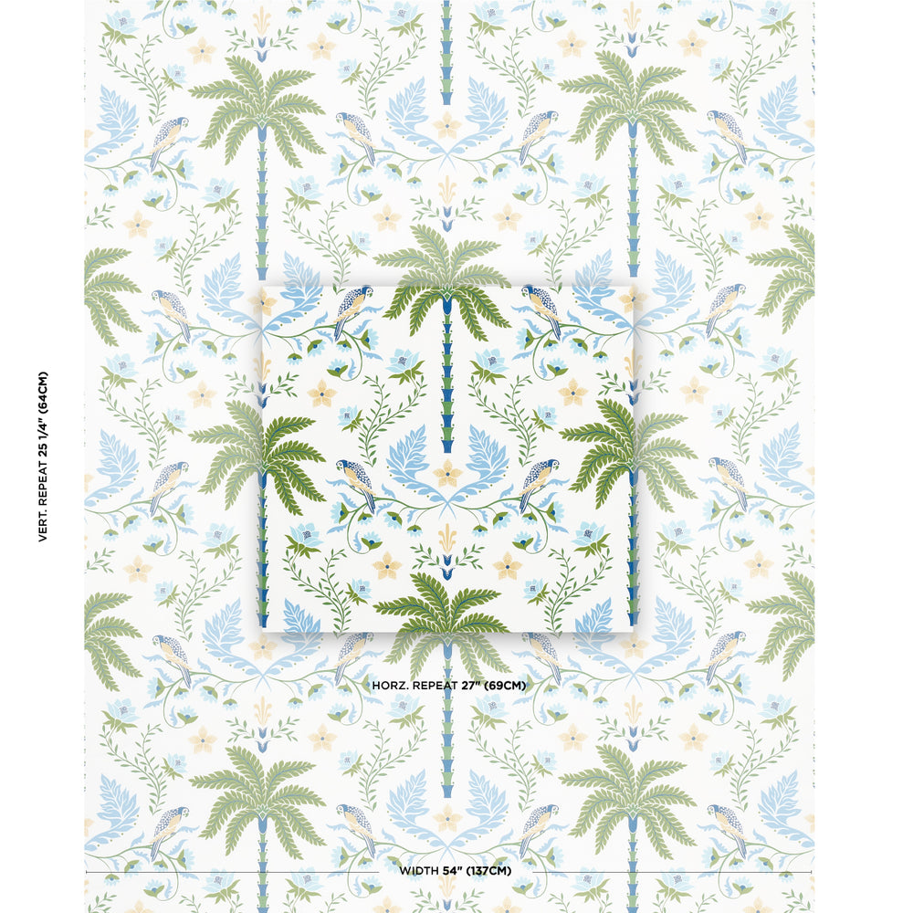 ISLAND PALM INDOOR/OUTDOOR | Blue & Green