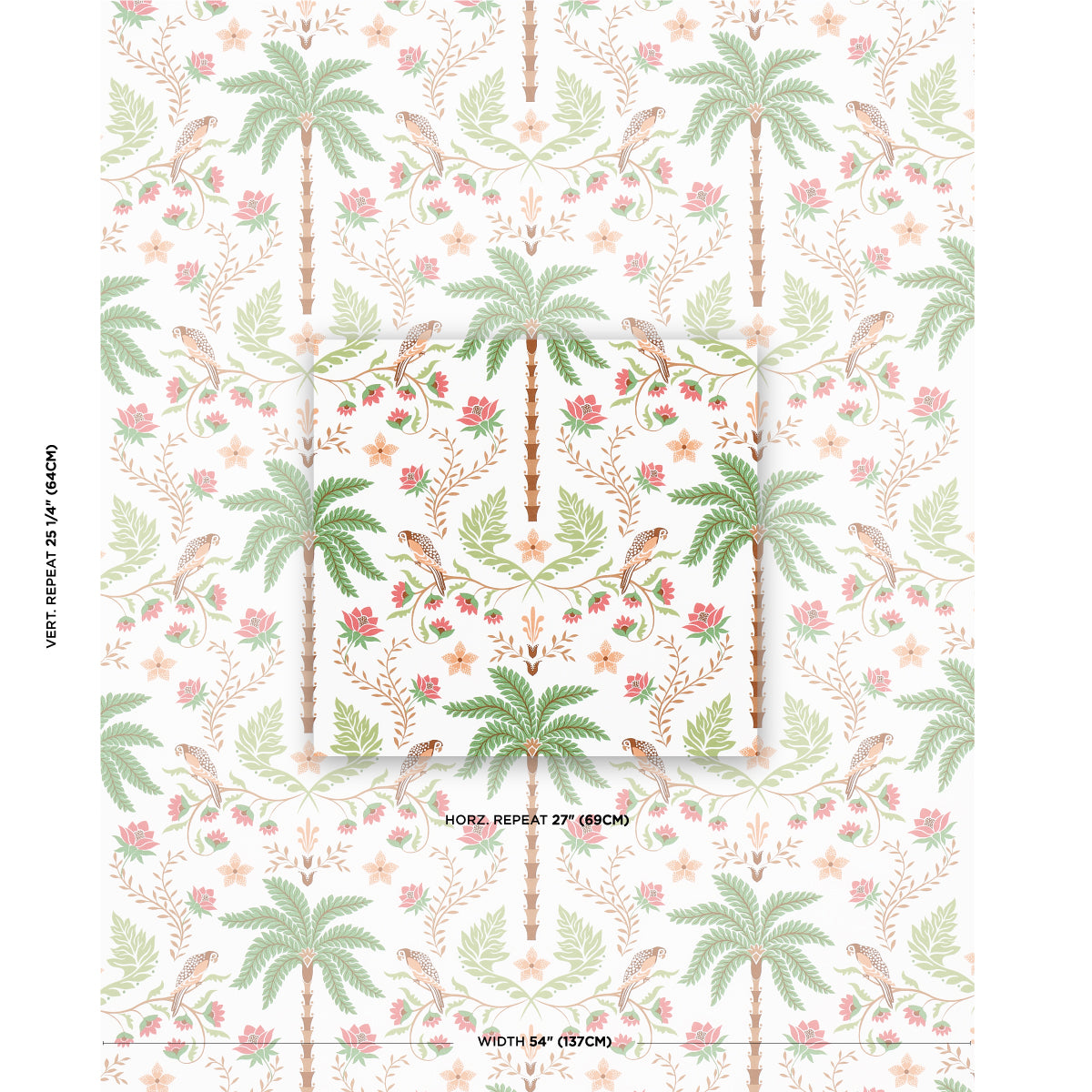 ISLAND PALM INDOOR/OUTDOOR | Coral & Green