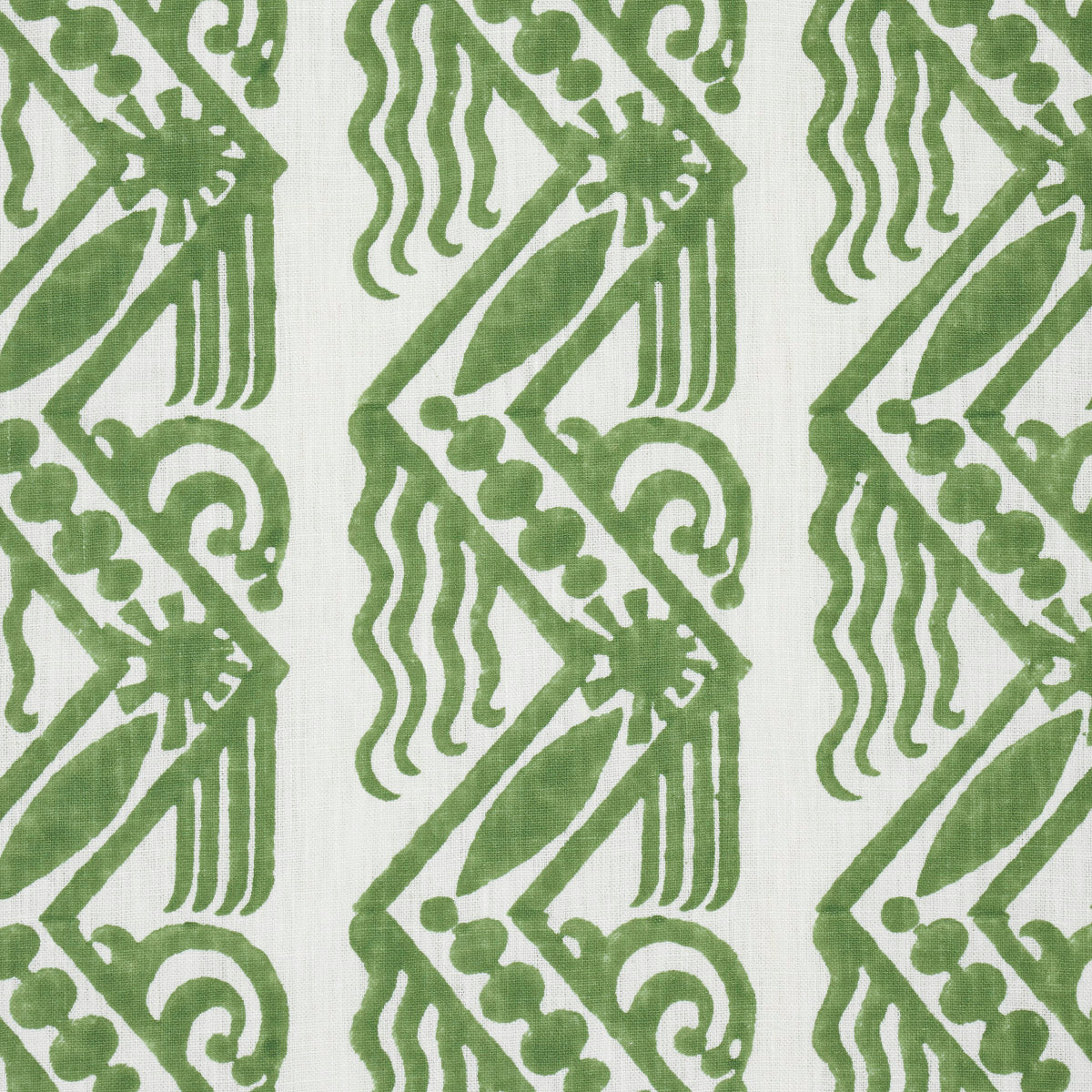 VENETIAN ZIG ZAG BLOCK PRINT | GREEN