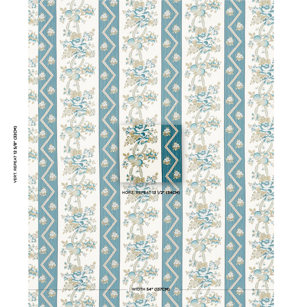 SYLVAIN FLORAL STRIPE | Teal