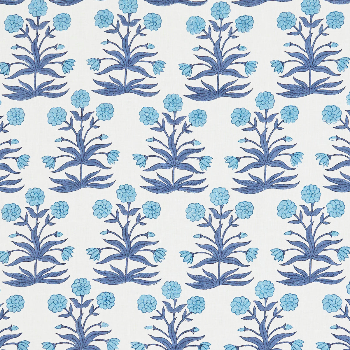 MUGHAL HAND BLOCK PRINT | Sky Indigo