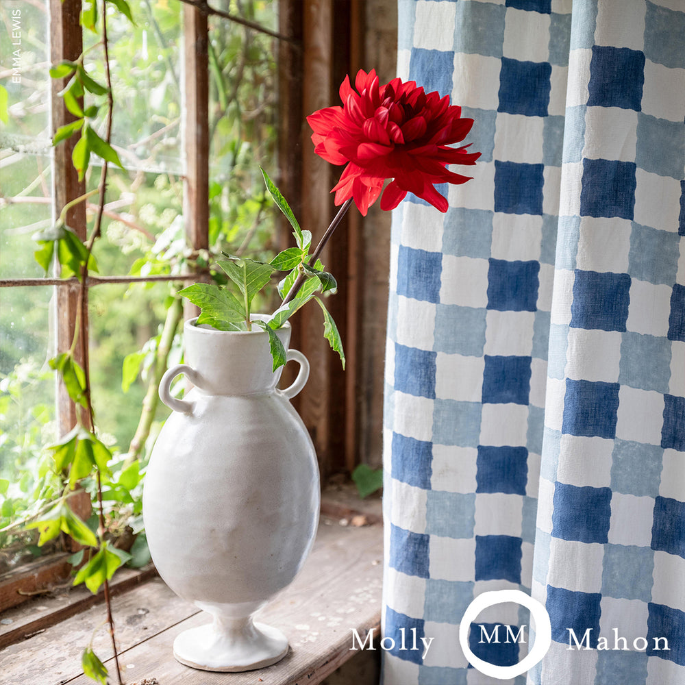 Chequer Hand Block Print | Blue