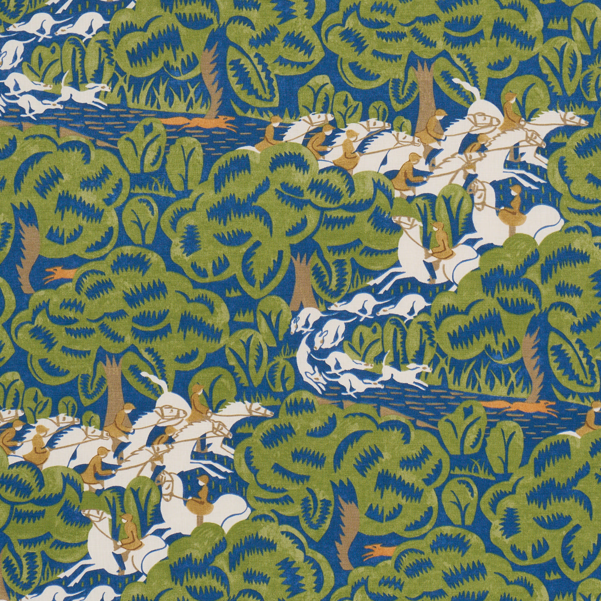 MARGARET SCHLOEMAN'S FOX CHASE | Navy & Green