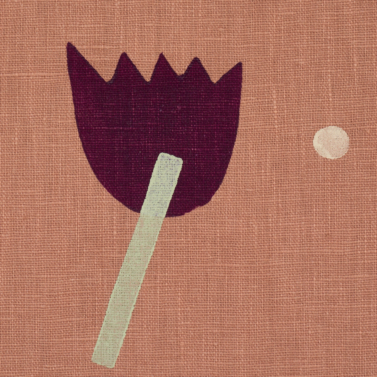 TULIP PLAY HAND BLOCK PRINT | Violet On Rust