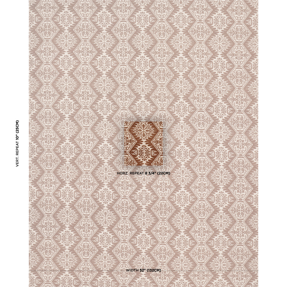 BERKELEY HAND PRINTED SILK | Chestnut