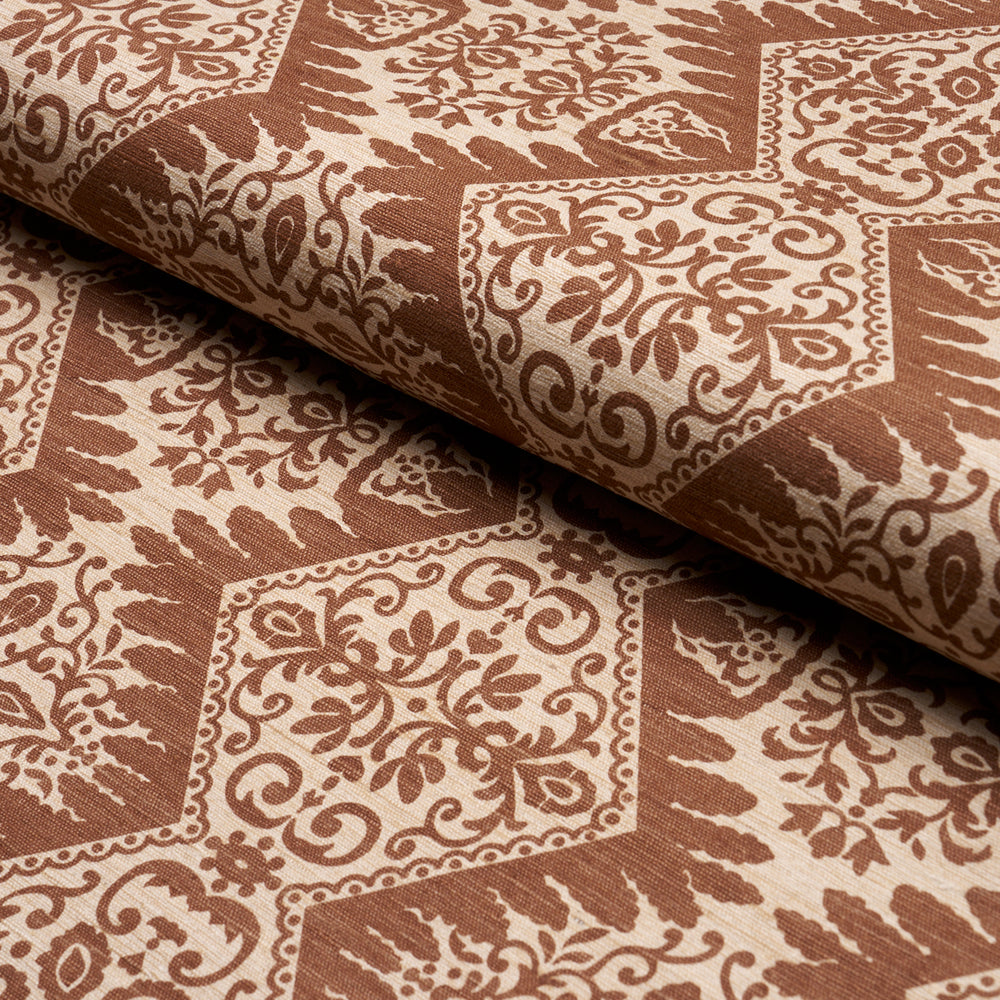 BERKELEY HAND PRINTED SILK | Chestnut