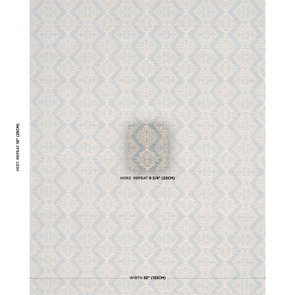 BERKELEY HAND PRINTED SILK | Cornflower