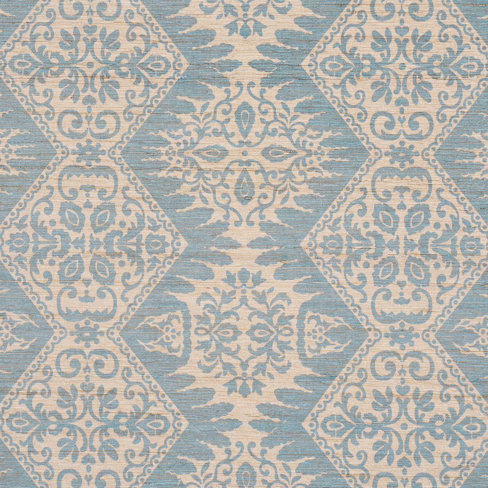 BERKELEY HAND PRINTED SILK | Cornflower