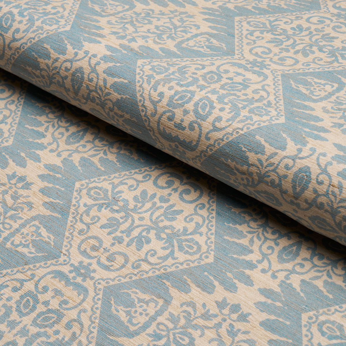 BERKELEY HAND PRINTED SILK | Cornflower