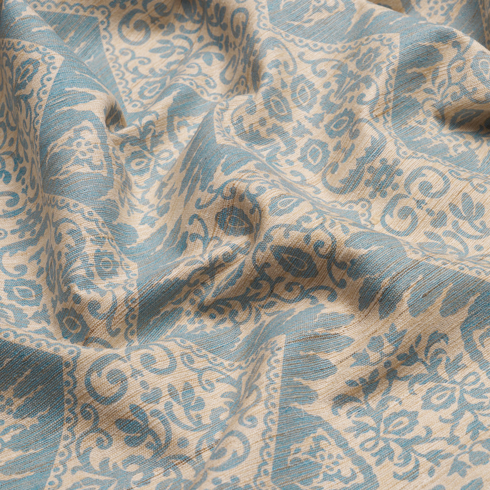 BERKELEY HAND PRINTED SILK | Cornflower