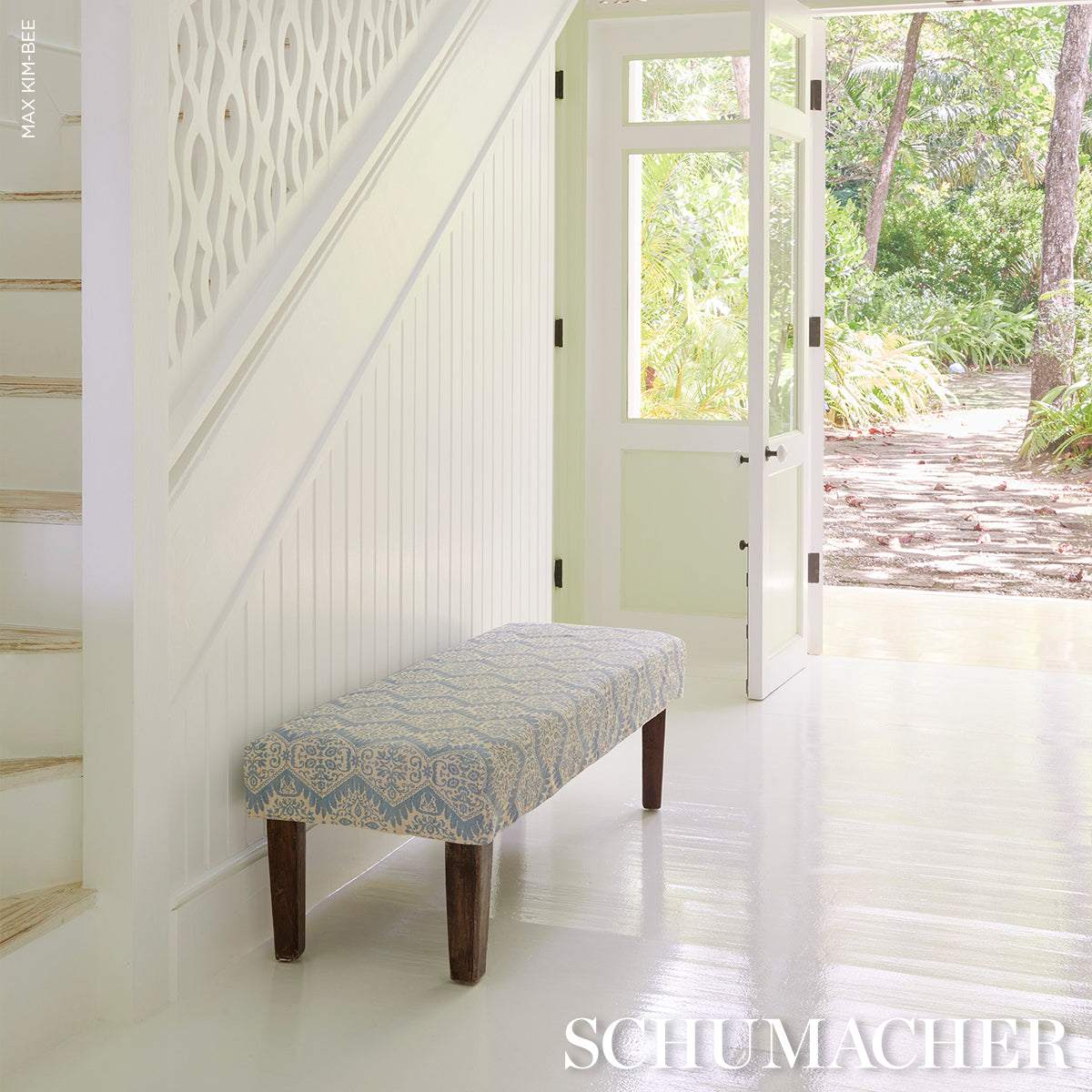 BERKELEY HAND PRINTED SILK | Cornflower