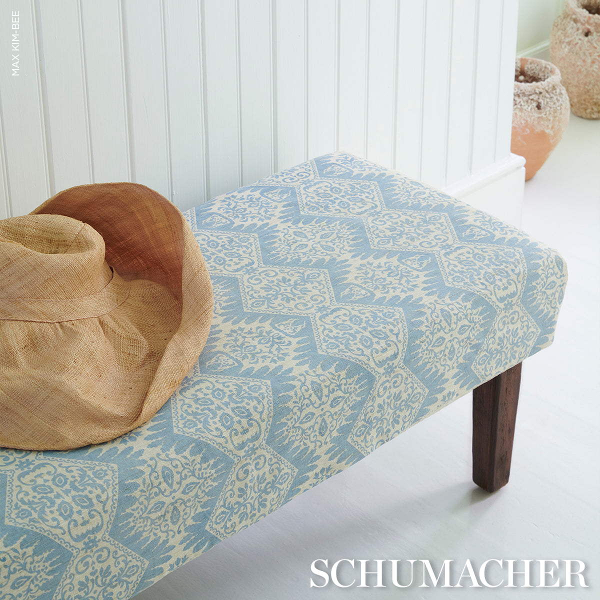 BERKELEY HAND PRINTED SILK | Cornflower