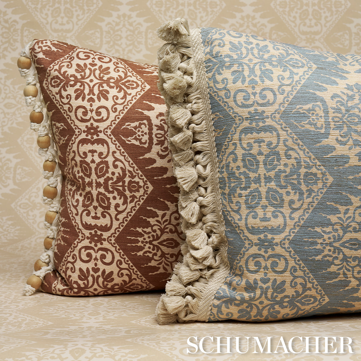 BERKELEY HAND PRINTED SILK | Cornflower