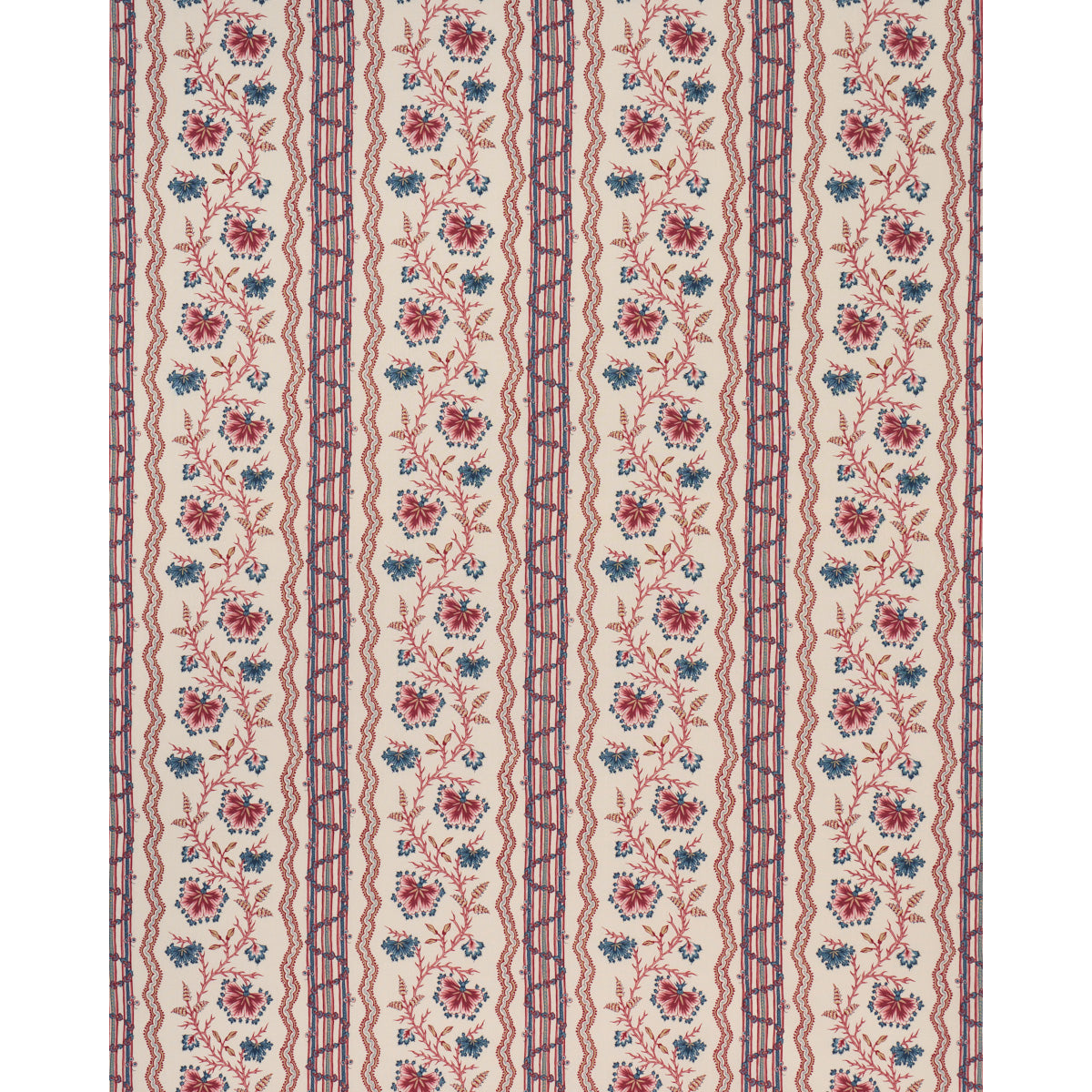 PARVATI FLORAL STRIPE | Vermilion