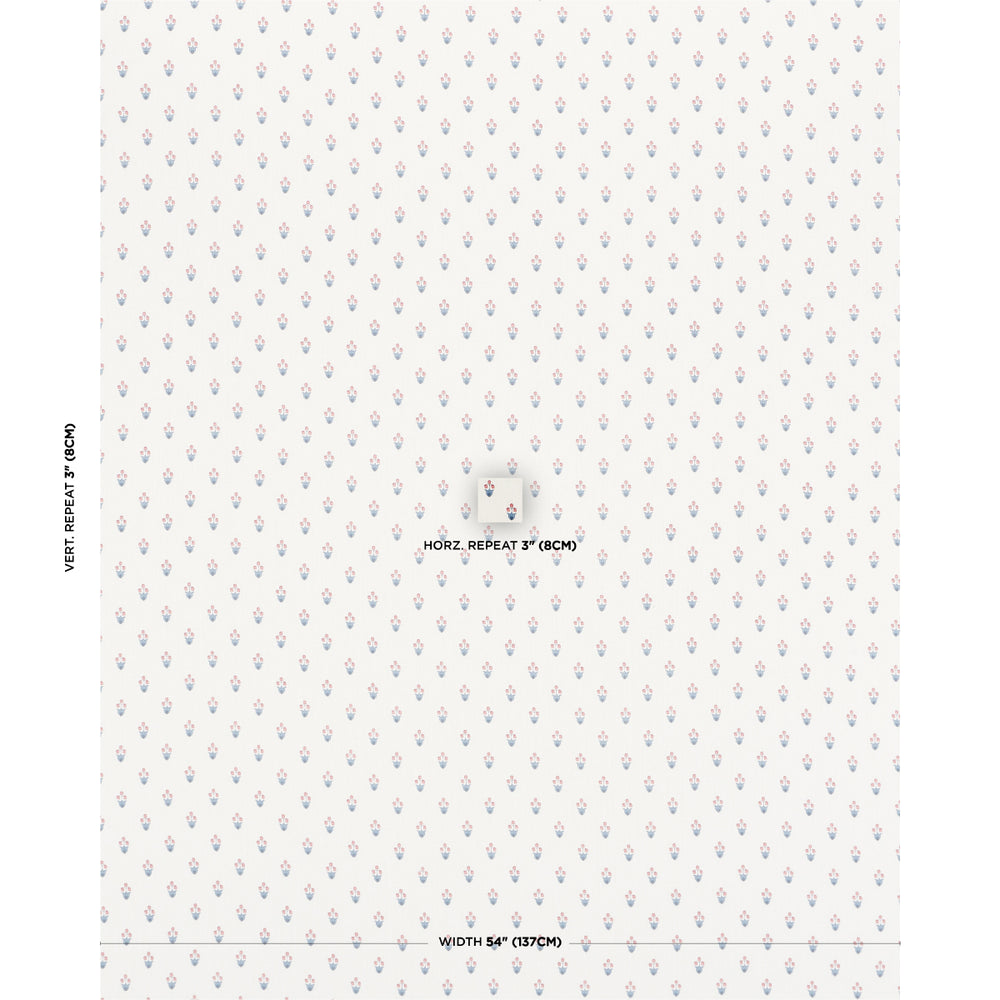 MOIRA HAND PRINT | Blue & Red