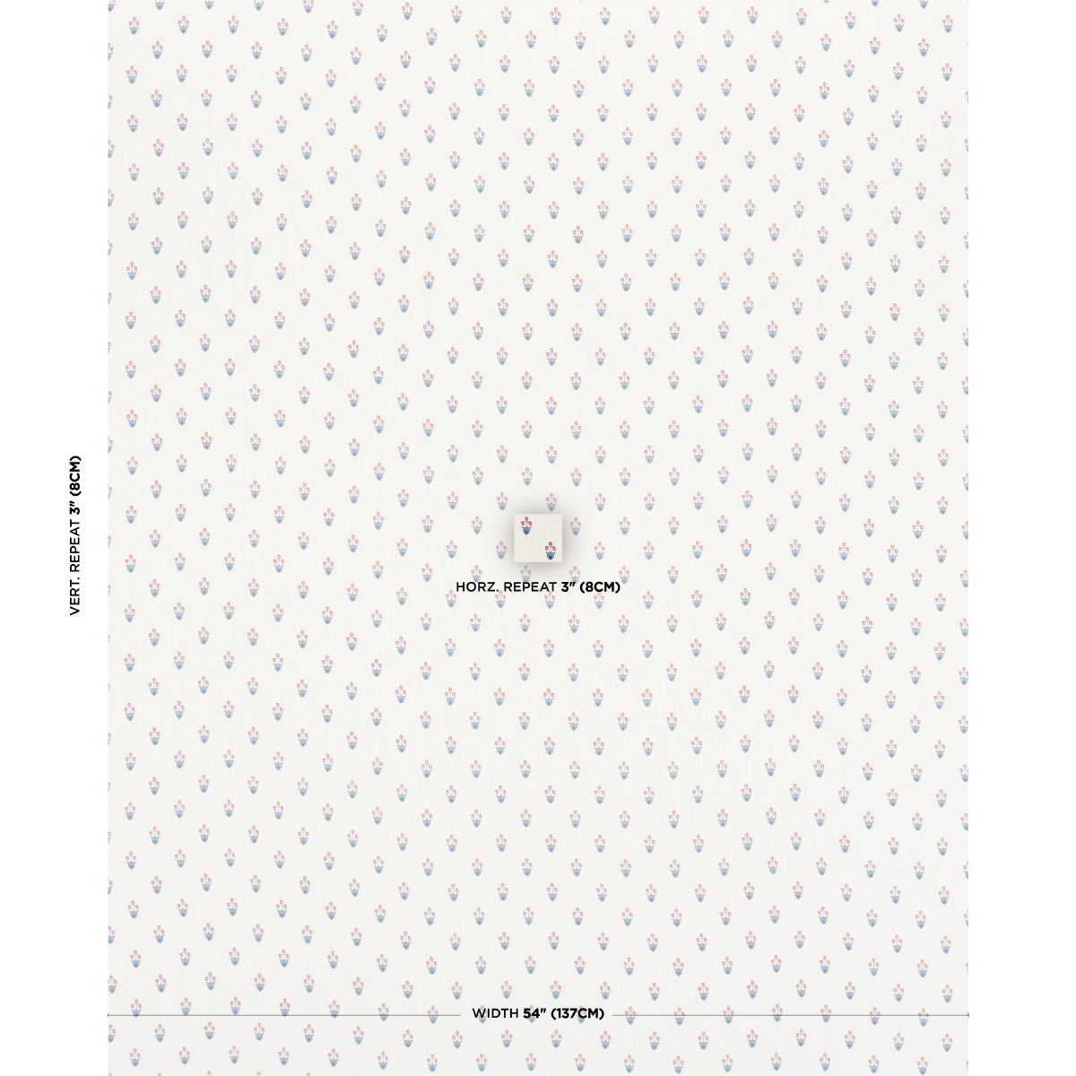 MOIRA HAND PRINT | Blue & Red