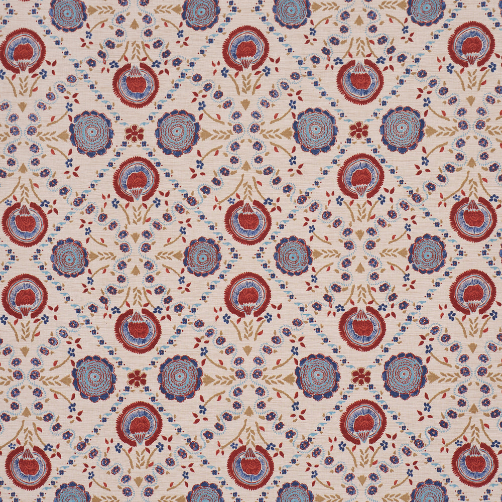 ATHENA HAND-SCREEN PRINT | Red & Blue