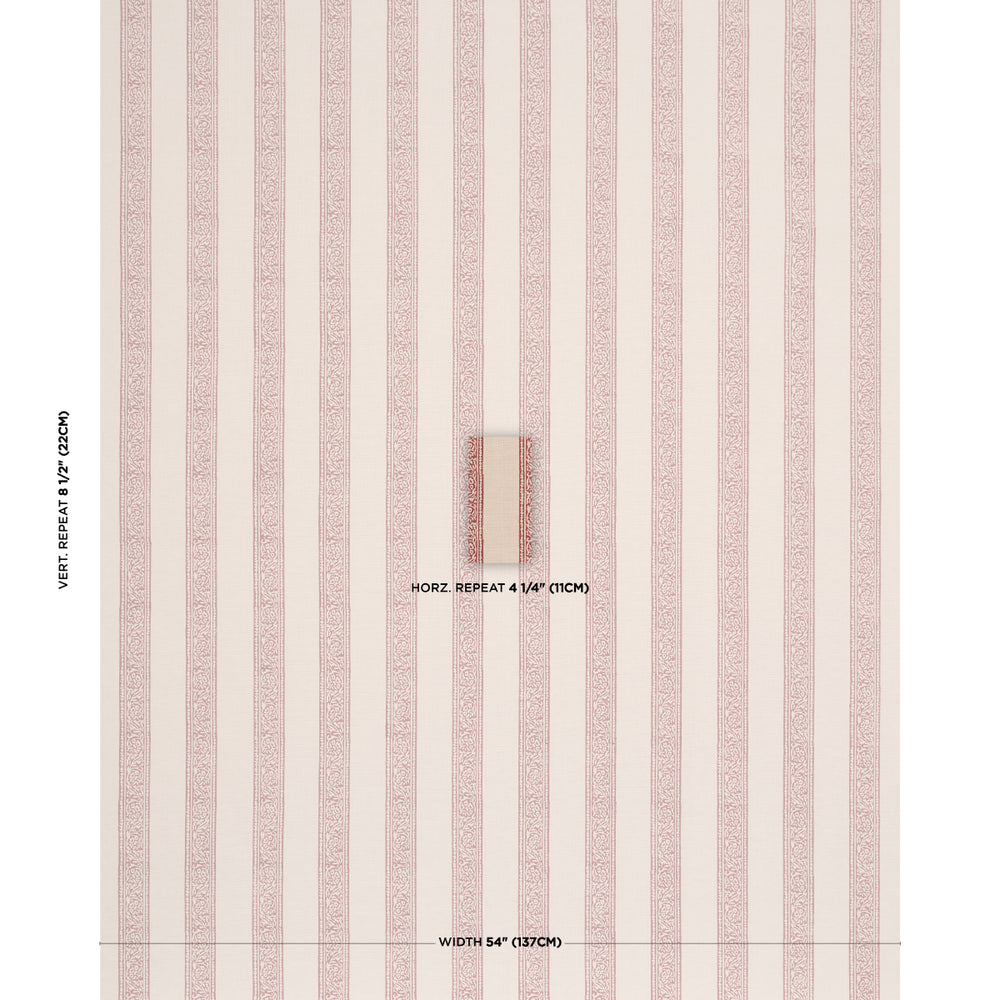 MAHDAVI STRIPE HAND-BLOCK PRINT | Red