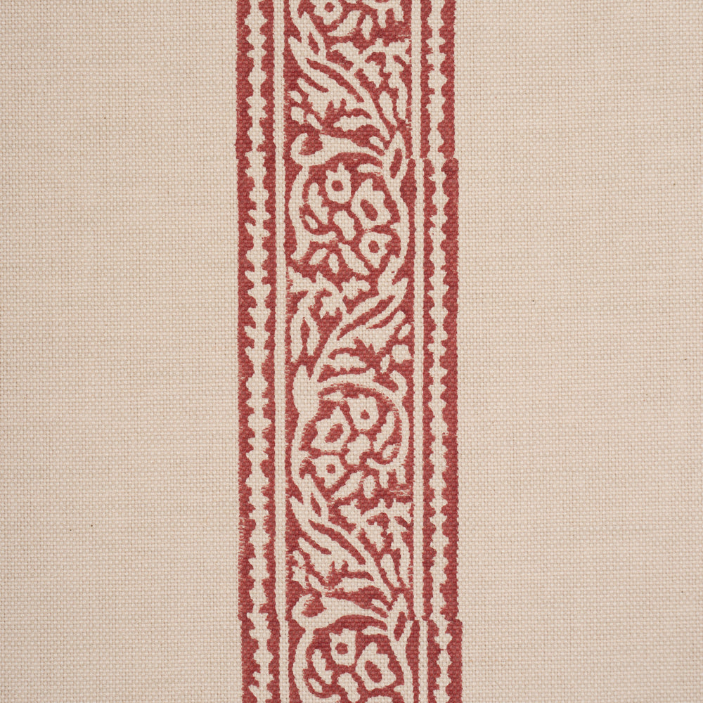 MAHDAVI STRIPE HAND-BLOCK PRINT | Red