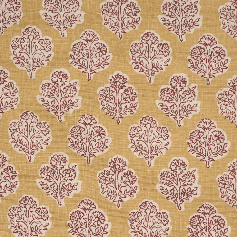 MANALI HAND-PRINT | Red & Mustard