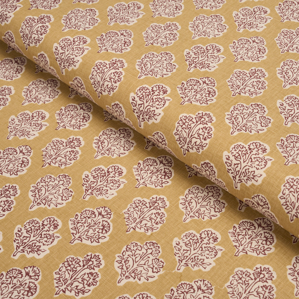 MANALI HAND-PRINT | Red & Mustard